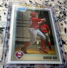 DARIN RUF 2010 Bowman Chrome 1st TRUE Rookie Card RC Milwaukee Brewers🔥🔥🔥$$