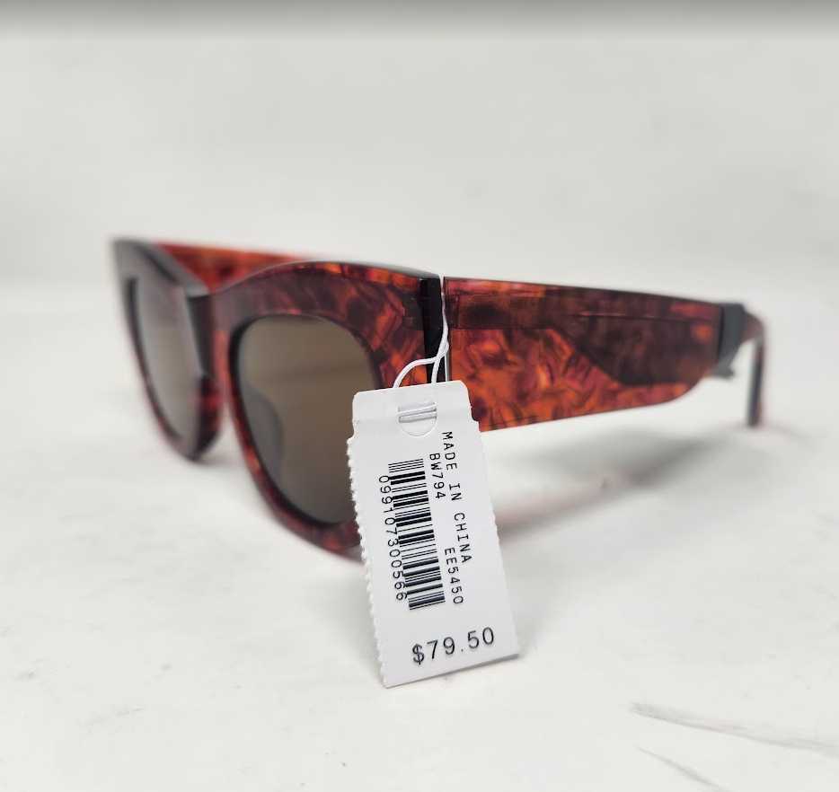 New women\'s J crew Factory cat eye sunglasses in Merlot red J.CREW Red Sunglasses for Women for sale | eBay main image 2