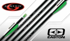 GENESIS EASTON  ARROWS WITH POINTS INSTALED 1/2 DZ 10 % DISCOUNT PURCHASE 1 DZ