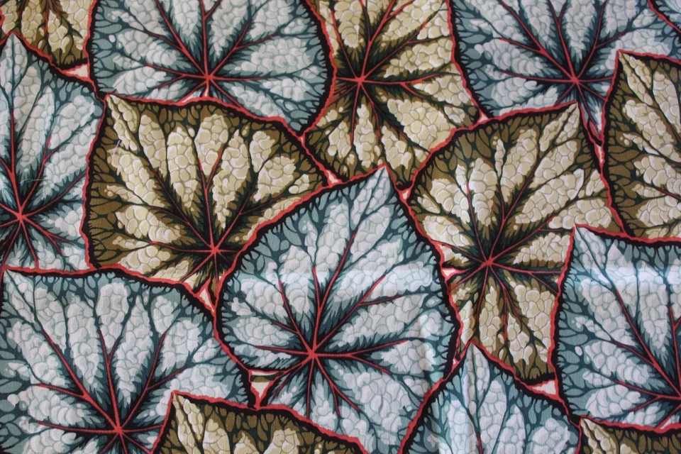 PHILIP JACOBS BEGONIA LEAVES CONTRAST (?) PJ18  17” X WOF original issue - Image 3 of 3