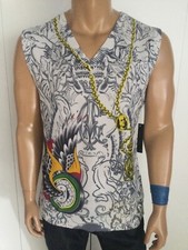 Ed Hardy Sweater Winged Grenade Los Angeles Vest Size L