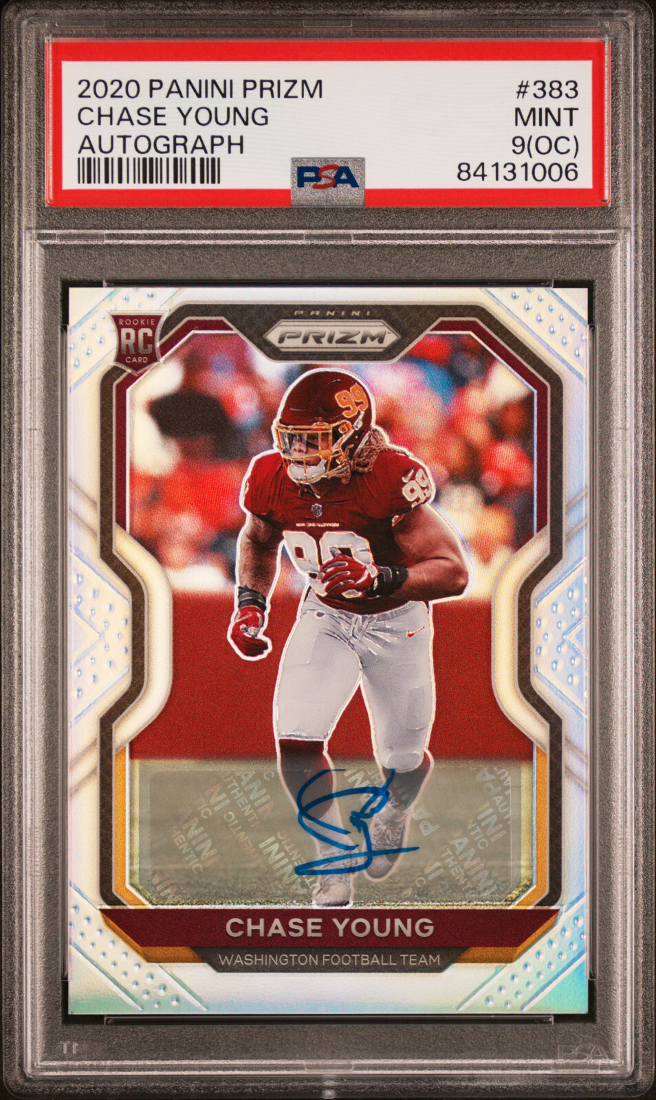 2020 Panini Prizm Chase Young 383 Auto PSA 9 RC (Fresh Graded, Only 17 Higher!)