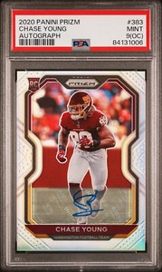 2020 Panini Prizm Chase Young 383 Auto PSA 9 RC (Fresh Graded, Only 17 Higher!)