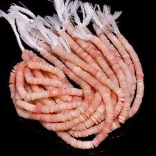 Pink Opal Shaded Gemstone Rondelle Shape Smooth Beads 6X6 7X7mm Strand 8" GB-376