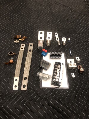 PENNUNION Electrical Ground Braid,Crimp Lug,Terminal Lug,Split Bolt,Term Block