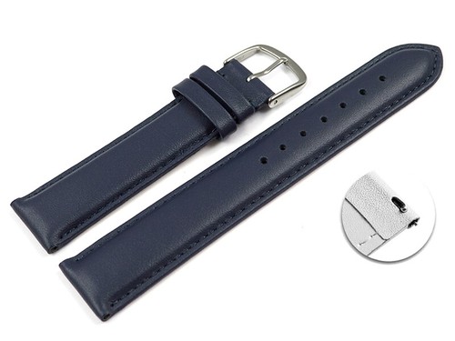 Bracelet de montre en simili-cuir bleu façon croco 18mm neuf - Montres & Bijoux