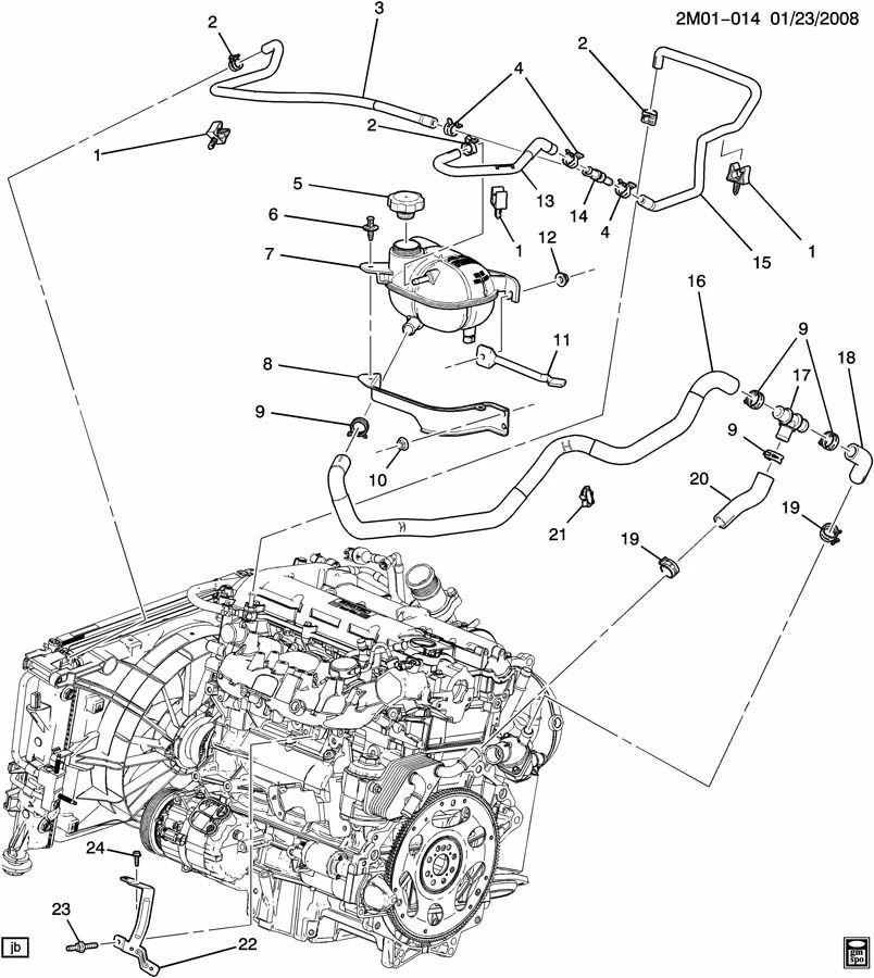 2006-2010 Saturn SKY Turbo Radiator Overflow Hose Assy New OEM 25942438 19130548 - Image 4 of 4