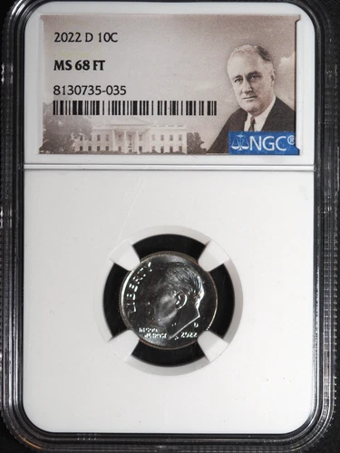 2022-D NGC Graded MS68 FT (Full Torch) Roosevelt Dime #035