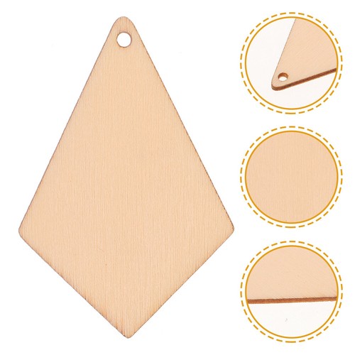 Pendientes de madera 50 piezas pendientes en blanco agujeros hágalo usted mismo pendientes de madera pendientes sin terminar - Imagen 7 de 12