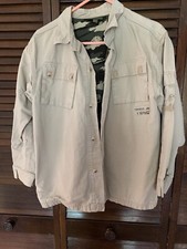 Timberland Khaki Tan Jacket With Camaflouge Lining, Size L 16-18