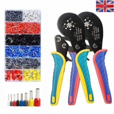 Tubular Ferrule Crimper Mini Crimping Plier Tool Kit Wire Terminal Connector Set