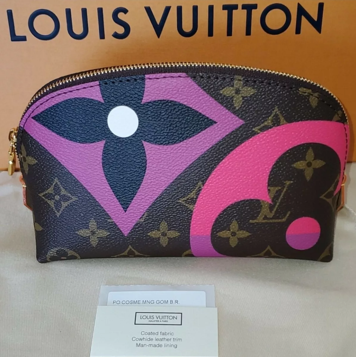 Louis Vuitton Game On Pochette Pink Monogram Cosmetic Pouch, New