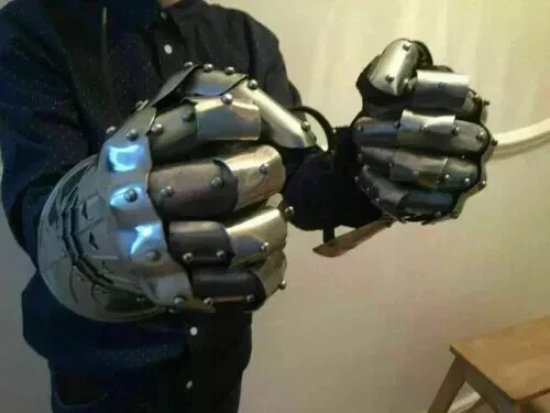 Средневековые рыцарские перчатки 18 калибра идеальные доспехи для исторического Хэллоуина - Изображение 2 из 3