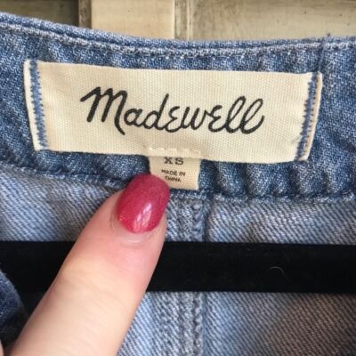 madewell denim popover swing dress VGUC Madewell Denim Popover Swing Dress in Newsom Wash | Size XS