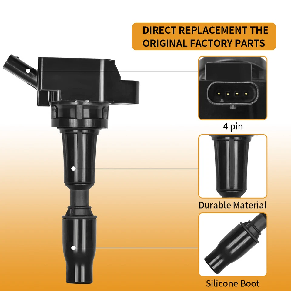 Paquete de 4 bobinas de encendido y bujías para Hyundai Sonata 2016 Kia Optima 2015-2017 EE. UU. Foto 4 de 4