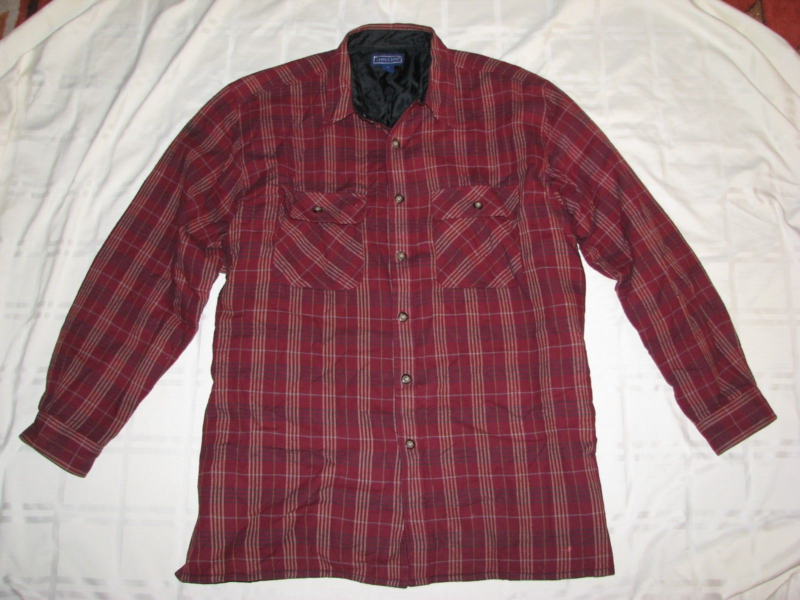 FILA Camicia giacca uomo (XXL) SAVILE ROW trapuntata a quadri (vintage?)