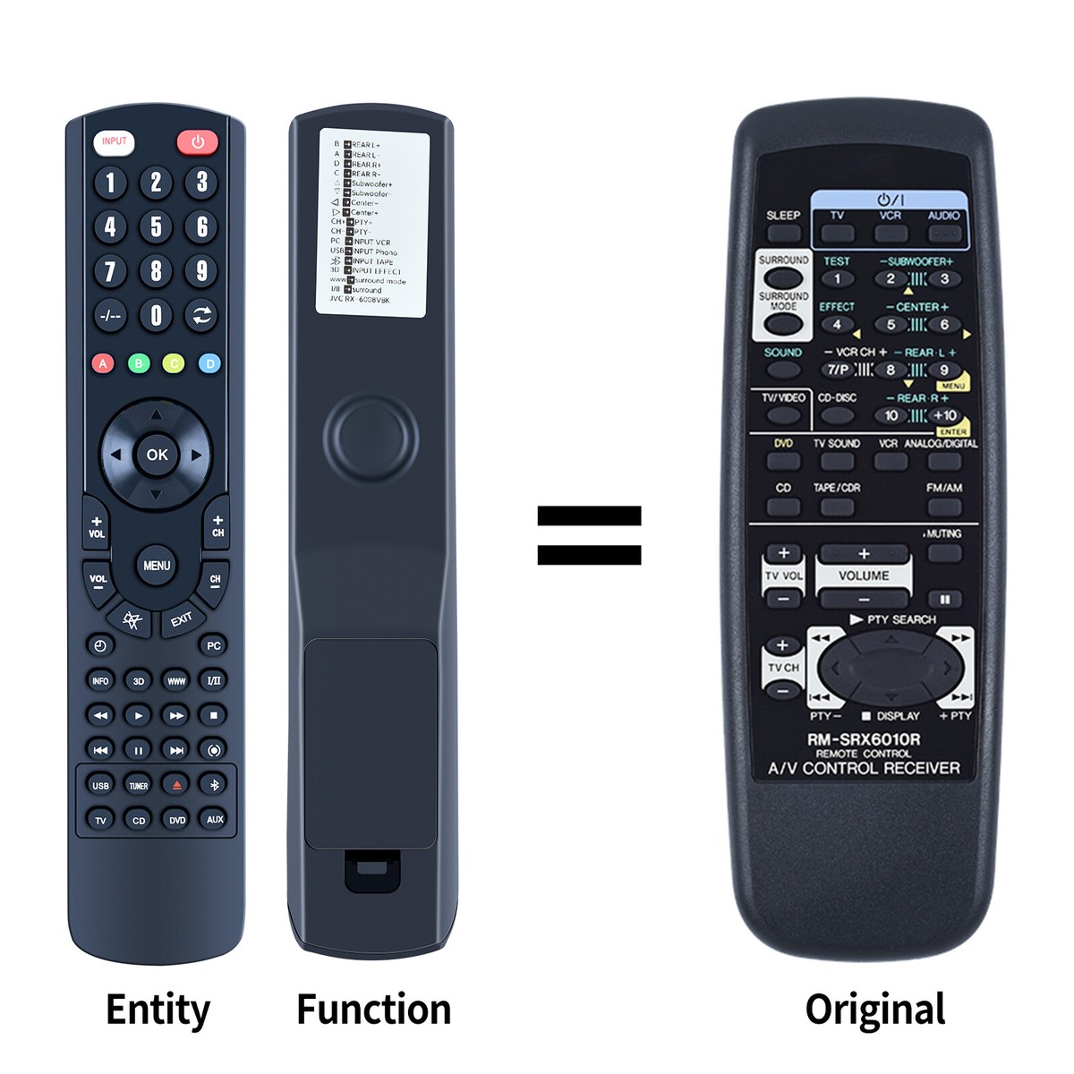 New RM-SRX6010R Replaceement Remote Control For JVC A/V Control