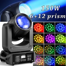 150W LED Beam Moving Head 6 12 Prism Gobo Stage Lighting DMX Disco DJ Spot Light