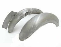 Passend FüR Royal Enfield 1962 G2 KotflüGel Vorne/Hinten Set Edelstahl Raw Steel