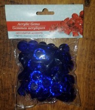 Acrylic Blue Gems Diamond Stones Decorative Accents