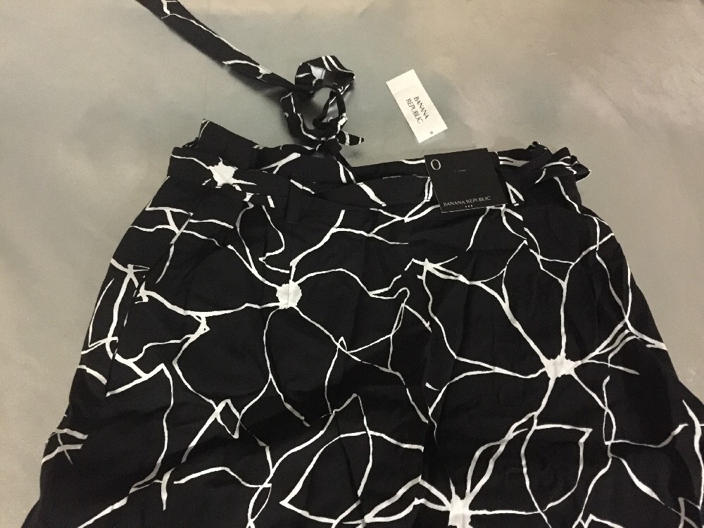 Culotte Femme Banana Republic - Imprimé Noir Et Blanc, Taille 6, Neuf Avec Étiquette