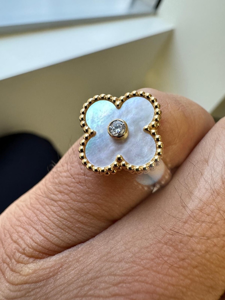 18k Sweet Alhambra Ring Van Cleef Arpels 18k Yellow Gold And