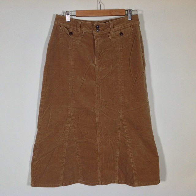 Vintage Riders Corduroy Maxi Skirt Womens Junior 9/10 Camel Tan eBay