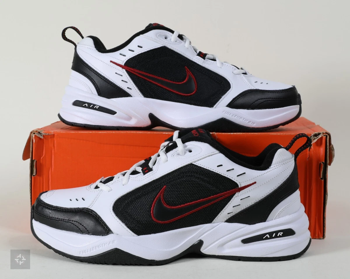 NEW Nike Air Monarch IV White Red Black (415445-101) Size 6-13 | eBay