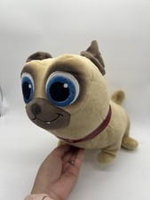 Disney Store Tan Plush 12" Puppy Dog Pals Rolly Pug Stuffed animal Toy puppy pal