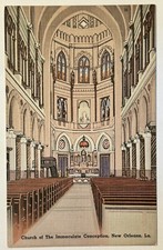 Church of The Immaculate Conception, New Orleans. Baronne St. Vintage Postcard