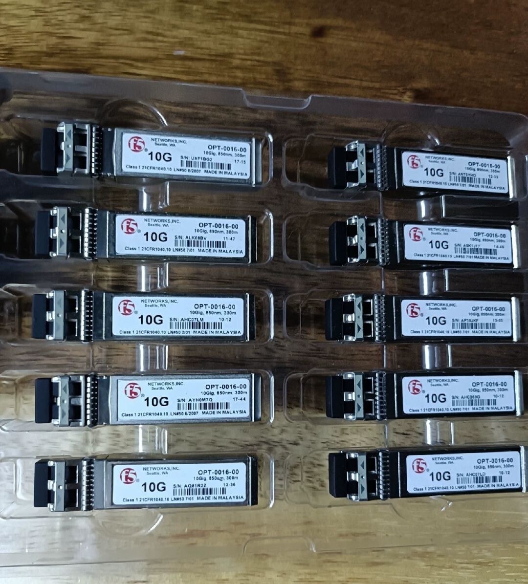 com: F5 Networks F5-UPG-SFP+-R SFP OPT-0016-00 transceiver