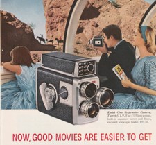 1960 60s Kodak 8mm Cine Scopemeter Turret Camera Retro Print Advertisement
