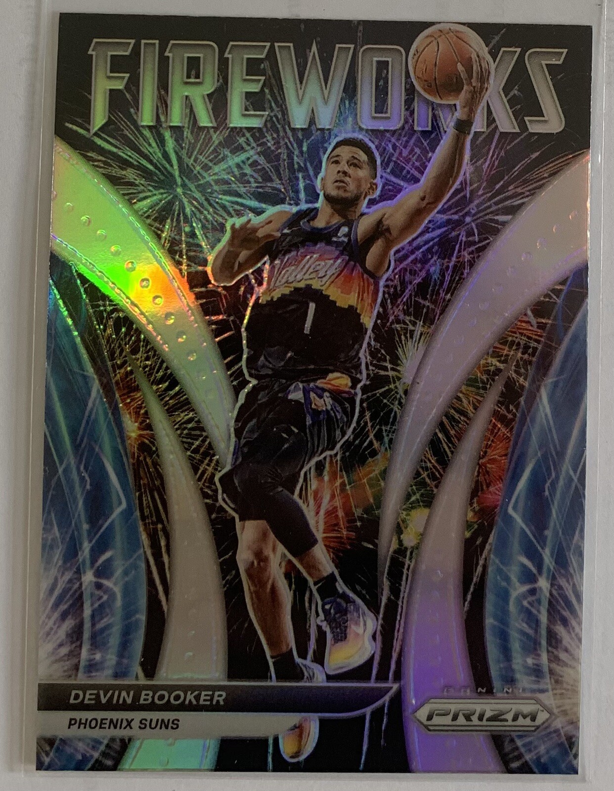 2021-22 Prizm DEVIN BOOKER Fireworks Silver #19