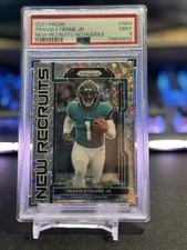 2021 Panini Prizm Travis Etienne Jr RC New Recruits No Huddle PSA 9  #NR9
