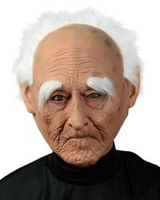 CREEPY OLD MAN MASK WITH HAIR