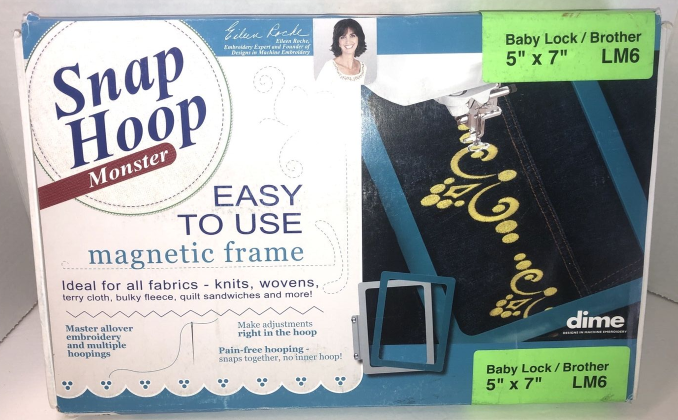 JM6 Snap Hoop Monster Embroidery Hoop BabyLock/Brother (5" x 7