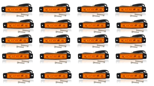16x Pcs Amber 12V LED Front Side Position Marker Lights Truck Trailer Car Bus 16x Pcs Amber 12V LED Front Side Position Marker Lights Truck Trailer Car Bus