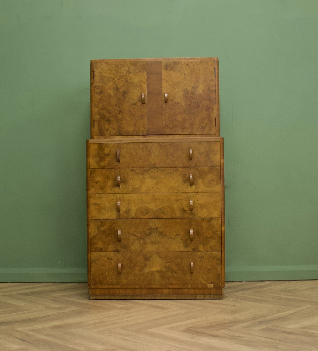 Walnut linen sale cabinet