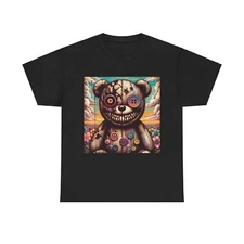 Unisex Adult T Shirt Teddy Bear Terror Grunge Kawaii Horror Scary Goth Tee Cyber