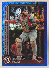2025 Topps Series 1 Keibert Ruiz #202 Blue Holo Foil /150 Washington Nationals