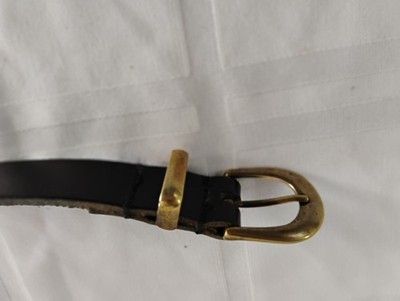 Amsterdam Heritage Luxe Black Leather Belt - Women display picture 1