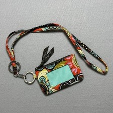 Vera Bradley Zip ID Card Holder Lanyard Flower Shower Mini Bag Travel 21277 157