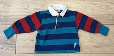 Vintage 90s Gymboree Rainbow Tag Rugby Polo XS 18-24M Striped Shirt