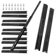 ZOENHOU 12 PCS 16 Inch Full Extension Drawer Slides 6 Pairs Heavy Duty Metal ...