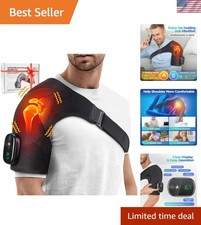 Cordless Portable Shoulder Heating Pad Massager, Heating Vibration Shoulder...