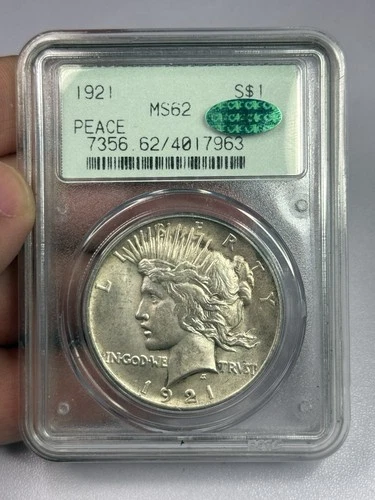 1921 High Relief Peace Dollar NGC MS62 OGH CAC