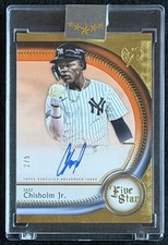 2025 Topps Five Star Autograph Orange Jazz Chisholm NY Yankees #5/5 Encased