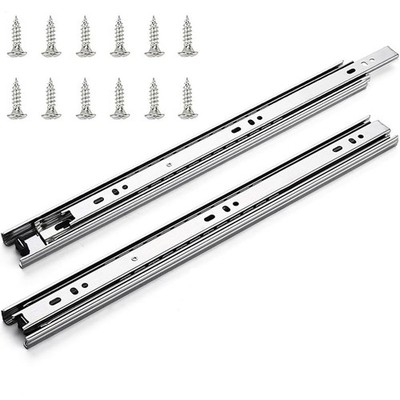 10 Pairs of 16 inch Full Extension Drawer Glides 3-Section 100 LB Capacity Si...