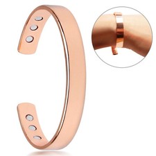 1 Pure Copper Magnetic Bracelet Arthritis Therapy Energy Bangle Pain Relief USA