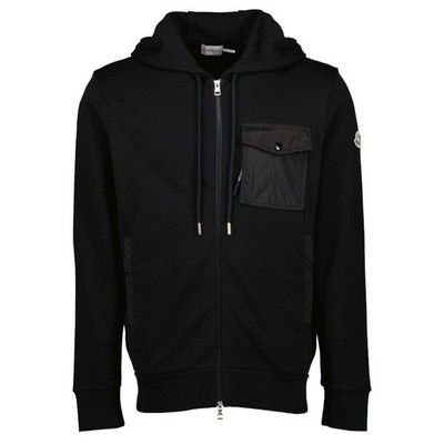 Moncler 25FW Logo Patch One Pocket Hooded Zip-Up Black 8G000 72 89A8F 146793856